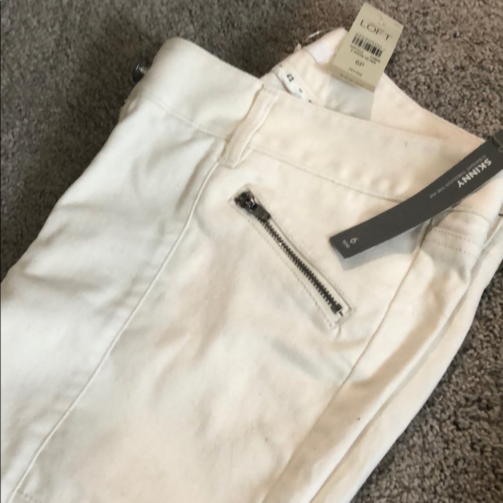 Loft white skinny pants